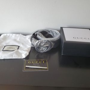 Gucci belt with box, dust bag, leather punch